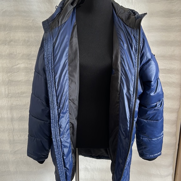 GUESS Puffer Coat Winter Jacket Men's hooded Full Zip Mens Large - Picture 10 of 16